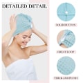 Miniatyrbillede 3 af 5: 2-pak mikrofiber hurtigtørrende hår turban håndklæde wrap, absorberende