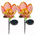 Miniatyrbillede 1 af 5: 2-delt sæt af hule blomsterlys landskabs LED dekorative