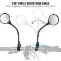 Miniatyrbilde 4 av 8: Sykkelspeil 2 deler, 360° justerbart sykkelryggspeil, HD Convex Safe Sammenleggbart Styre Sykkelryggspeil for landeveissykkel, terrengsykkel