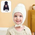 Miniatyrbillede 4 af 5: Kærlighed strikket baby hårbold cap, ørebeskyttelse og fløjl varm chi
