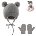 Miniatyrbilde 1 av 8: 1 sett Baby Hat Cute Bear Toddler Earflap Beanie Varm for Fall Wi