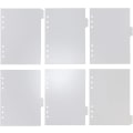 Miniatyrbilde 1 av 6: 6 Hulls Transparent PVC Bindemiddel Skilleark med Faner Klart