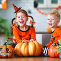 Pikkukuva 5 / 6: 4 kpl Halloween-hiusnauhaa tytöille, kurpitsa-hämähäkki hiuspidikkeet