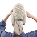 Miniatyrbillede 1 af 5: Kvinde Stor Mikrofiber Hovedbånd Cover, Vådt Hår Hurtigt Tørt