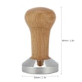Miniatyrbilde 3 av 5: Profesjonell trekaffetamper pulverpresset hammer kaffetilbehør for hjemmekontor 53mm tre farge 53mm gjengebunn