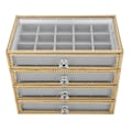 Miniatyrbilde 8 av 8: Falske Negle Oppbevaringsboks 60 Ruter Skrivebord Negletips Organizer Skuffe 4 Lags Smykkeboks