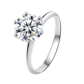 Miniatyrbilde 1 av 5: Moissanitt vielsesring, klassisk forlovelsesring for kvinner,