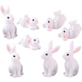 Miniatyrbillede 1 af 8: 8 stk. Miniature Kanin Figurer Fe Haves Kanin Figurer