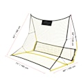 Miniatyrbild 2 av 11: SucceBuy 71"x40" 2-IN-1 bärbar fotbollstränare Rebounder-nät med väska svart
