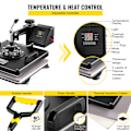 Miniatyrbild 7 av 11: SucceBuy 8-i-1 Digital Värmepressmaskin för T-shirts, Muggar, Hattar – 220V, 1500W