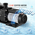 Miniatyrbild 7 av 11: SucceBuy Poolpump för ovanjordspool, enkel hastighet, 1,5 HP, 100 GPM, 2850 RPM, UL