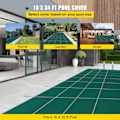 Miniatyrbild 6 av 11: SucceBuy Poolskydd, Passar 16x32ft Rektangulära Nedgrävda Pooler, Grön