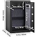 Miniatyrbild 2 av 11: SucceBuy Safe 2,2 Cubik Feet Home Safe Steel för Cash Gold svart