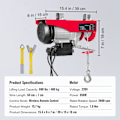 Miniatyrbild 11 av 11: SucceBuy Elektrisk Lyft 400kg, Kranvinsch med Trådlös Fjärrkontroll, 850W 220V