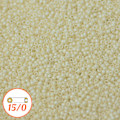 Miniatyrbild 1 av 2: Miyuki seed beads 15/0, matte opaque cream AB, 10g beige