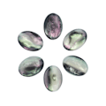 Miniatyrbild 1 av 2: Skimrande akrylcabochon "Norrsken", 13x18mm oval, 1st flerfärgad