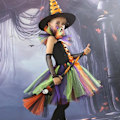 Pikkukuva 3 / 5: IC Halloween Carnival tyttö prinsessahame cosplay. Oranssi M