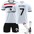 Miniatyrbild 1 av 3: 2425 Red Devils andra bortaställ vit fotbollskit set 10 Rashford 37 Menou 17 Ghana Joe 7 C Ronaldo herrtröja Mount Nr. 7 Strumpor Mount No. 7 Socks 16#