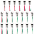 20-pakning E10 lampeholder med ledning, ABS og kobber E10-sokkel for LED-pærer, kretstesting og fysikkundervisning, 20 cm