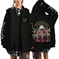 Miniatyrbillede 1 af 5: Melanie Martinez Portals Hoodies Tegnefilm Lynlås Trøjer Hip Hop Streetwear Frakker Mænd Kvinder Oversize Jakker Y2K Tøj Sort12 Black12 S