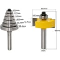 Miniatyrbilde 5 av 5: IC 8 mm Skaftfres Fres Fres med 6 Lager for Flere Dybder 28,6 mm, 22,2 mm, 19,05 mm, 15,9 mm, 12,7 mm, 9,52 mm Snekkerverktøy