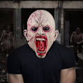 Pikkukuva 4 / 5: IC RONGbbppQ Halloween-pääkallonaamio, jossa on repeämä kaksoiskerros, Halloween-kauhunaamio Zz