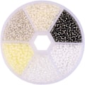 Miniatyrbilde 2 av 7: Blandet farge glassperler - Mini Rocailles perle sett for DIY-håndverk White