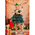 Miniatyrbild 5 av 7: Pojkars & Flickors Jultomte Kostym Med Hatt, Jul Familjepysjamas För Barn Jul Fancy Klänningar 3-8 År Grönt träd 4-6 Jahre