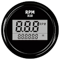 Miniatyrbillede 1 af 5: Båd LED Digitalt Omdrejningstæller Motor Timetæller Marine Påhængsmotor RV RPM Måler