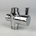 Miniatyrbilde 1 av 5: Diverterventil, hann G1/2; Messingkran T-adapter Krom Bad Dusj Kran Tilbehør Vann Diverter 3 Veis Fyllventil Hann Tw