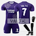 Pikkukuva 9 / 9: Real Madrid Y3 violetti yhteistyömallisto 5 Bellingham 7C Row Vinicius No. 10 jalkapalloasu Purple size 12 socks 28#