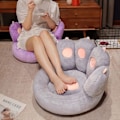 Miniatyrbilde 5 av 5: IC Kattepote Pute Lat Sofa Stolpute 18 tommer (ca. 45,7 cm) Koselig Kawaii Plysj Varm Gulvpute Søt Sittepute Soveromsdekorasjon Grå