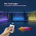 Miniatyrbillede 3 af 4: Vandtæt Akvarielys med Fjernbetjening 5050 LED Farveskiftende med 24-Tasters Controller til Ferskvands- og Saltvandsakvarium 30cm..DEBUNS