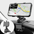 Miniatyrbillede 1 af 5: Biltelefonholder 360 Graders Rotation, Instrumentbræt Mobiltelefonholdere til Bil GPS og 4-7 Tommer Smartphones (Sort), DEBUNS