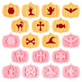 Miniatyrbild 1 av 5: IC 9 Stycken Halloween Kakformar Set Pumpa Pressbar Kakstämpel B