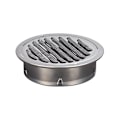 Miniatyrbillede 1 af 5: Rund ventilationsrist i rustfrit stål 100 mm metalventilationsrist, af DEBUNS