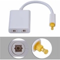 Miniatyrbillede 4 af 5: Dual Port Digital Optisk Audio Splitter Tilslut Nemt Flere Komponenter Uden at Skifte Forbindelser Lav Jitter Syntetisk Fiber Optisk Kabel (Hvid)