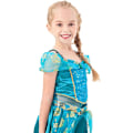 Miniatyrbild 4 av 7: Prinsessakostym, klänning, Jasmine, jumpsuit, halloween, födelsedag, paljetter, festkläder, blå