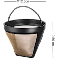 Miniatyrbillede 5 af 5: IC Permanent kaffefilter i guldfarvet kaffemaskine