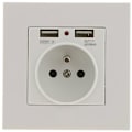 Pikkukuva 3 / 5: Sharplace Seinäpistorasia, Seinärasia, Kaksois-USB 5V/2100mA, Kätevä ja helppo hallita 2-porttinen USB-pistorasia