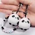 Miniatyrbild 3 av 5: IC 2 st par telefonsnodd handledsrem anti-förlorad berlock Panda tecknad nyckelring Kawaii akrylpärlor lanyard för pojkar flickor rosa