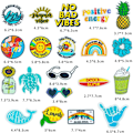 Miniatyrbillede 2 af 7: Stryge-på patches, 20 stk., stryge-på stoflabels, også velegnet til børn, til tekstiler, perfekt til at give dit tøj din egen stil