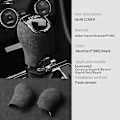 Miniatyrbilde 1 av 5: Topp italiensk Alcantara girspakhåndtak girskiftknapp dekselhette for Skoda Superb Octavia Rapid Kamiq girskifter Hanld støpeform pute
