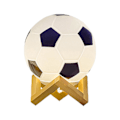 Miniatyrbillede 1 af 3: Fodbold 3D LED Natlampe 3D Illusion LED Lampe VM Fodbold Legetøj Til Drenge Piger Voksne Sportsfans Sort Hvid Black White Wooden Frame