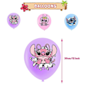 Miniatyrbilde 5 av 5: Lilo & Stitch Tema Bursdagsfest Tilbehør Ballonger Banner Kakepynt Dekor