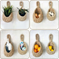 Miniatyrbild 4 av 5: Väggmonterad frukt- och grönsakskorg, Handvävd Jute Dropformad Frukt- eller Grönsakskorg, Kök Hängande Förvaringskorg (H14cm, B