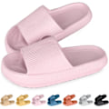 Miniatyrbillede 1 af 6: Kvindernes Tykke Platform Cloud Tøfler Pink rosa 38-39