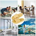 Miniatyrbillede 5 af 6: Kvindernes Tykke Platform Cloud Slippers Gule gul 38-39