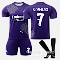 Pikkukuva 1 / 9: Real Madrid Y3 violetti yhteistyömallisto 5 Bellingham 7C Row Vinicius No. 10 jalkapalloasu Purple 7C Ronaldo socks M