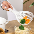 Pikkukuva 2 / 4: Japanilainen siivilä, suuri keittiö, suuri nuudeli-siivilä, suuri siivilä kotitalouskäyttöön, pitkä kahva, liukumaton pyöreä siivilä Orange
